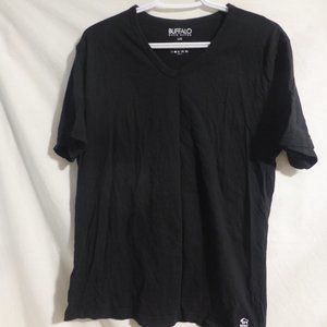 BUFFALO DAVID BITTON, large, solid black tee, GUC